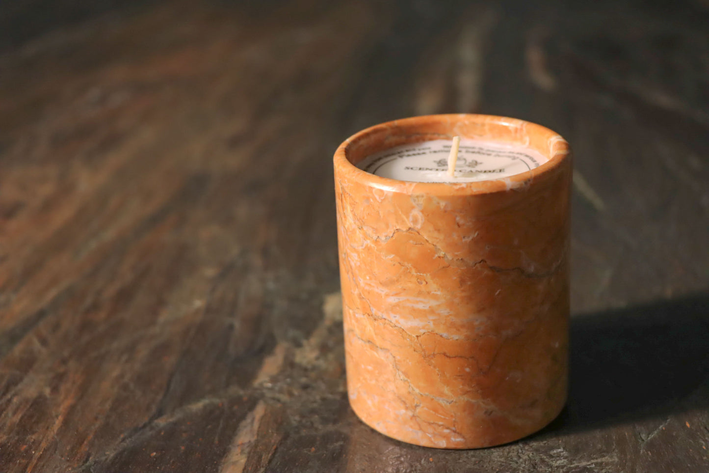 Tea Rose Marble Scented Candle