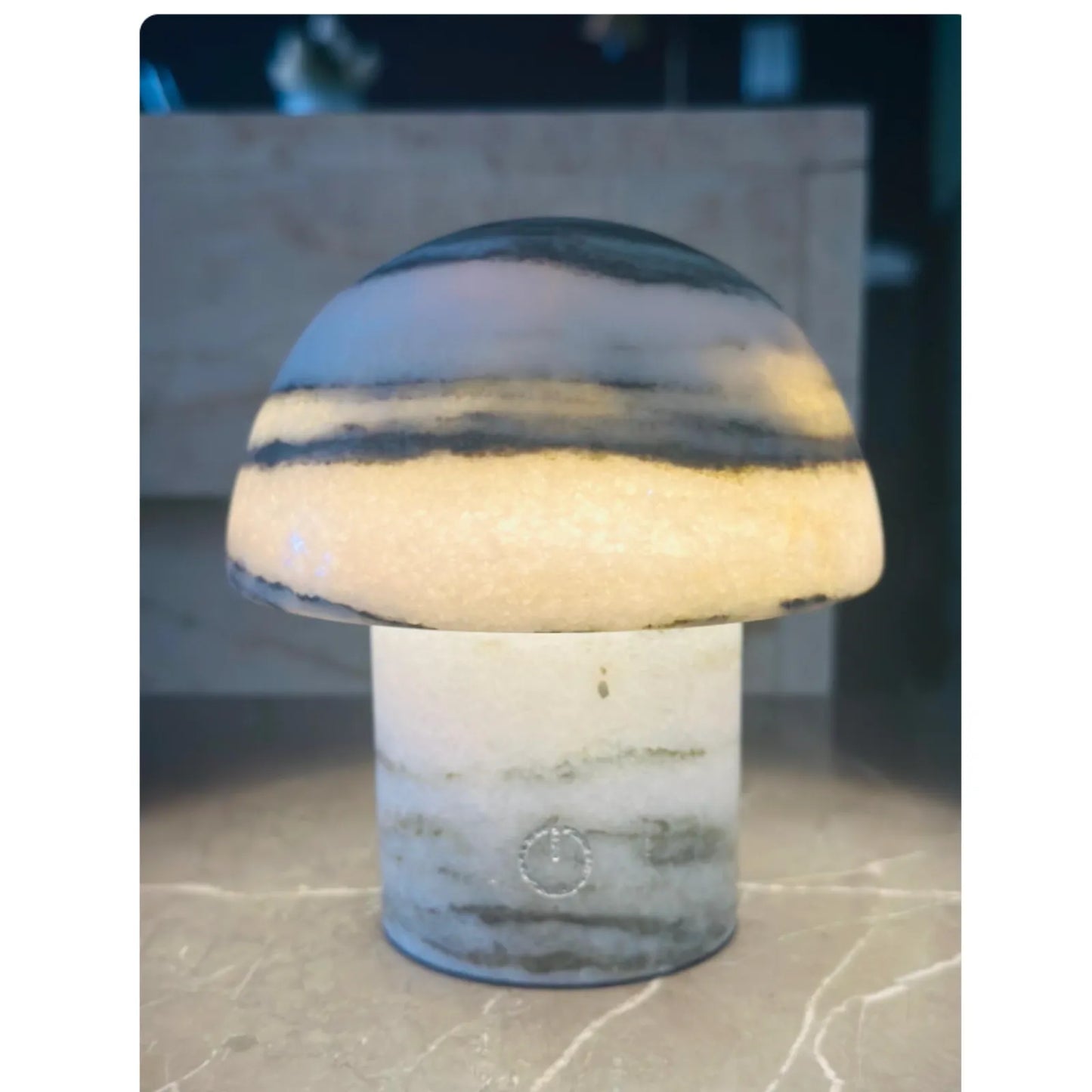 luxury minimalist bedside lamp white stone decor