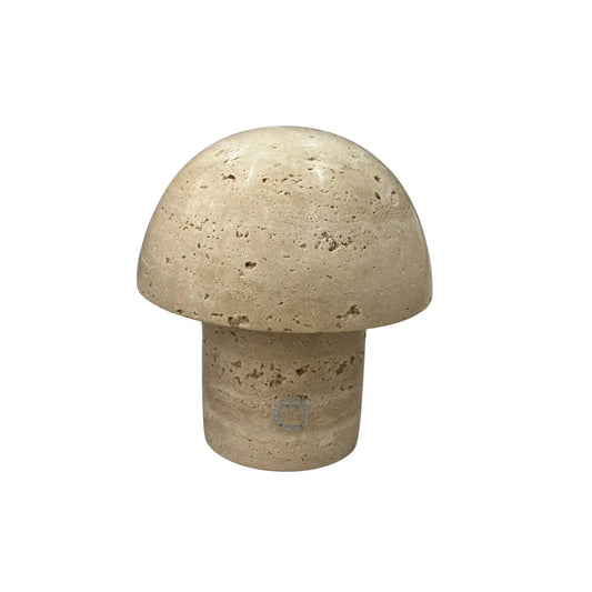 Beige travertine mushroom night light cancer zodiac lamp_Cover