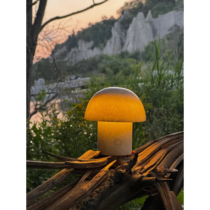 Cloudy White Mushroom Night Light Virgo zodiac stone lamp sunset