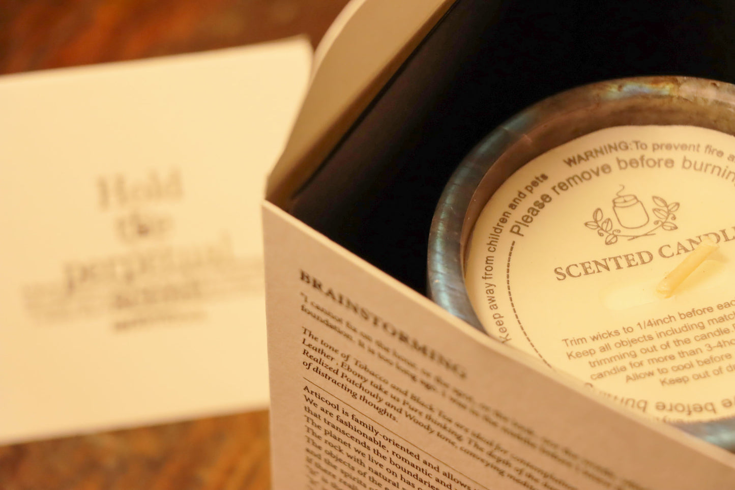 Labradorite Blue Jar Candle, Scented Candle, Decorative Soy Wax Candle