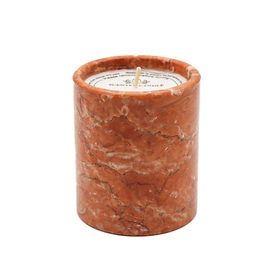 Tea Rose Marble Scented Candle