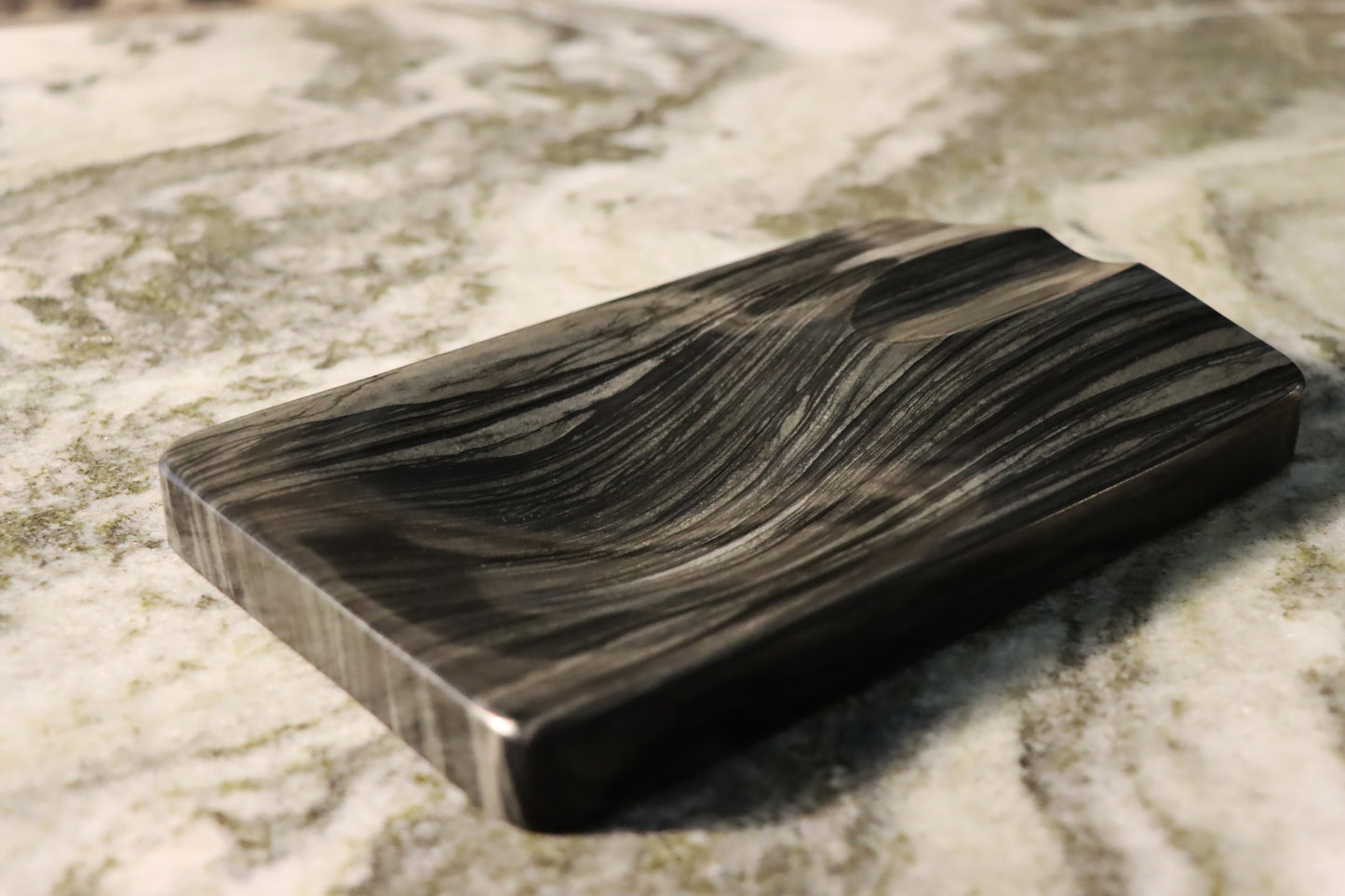 Sunset Boulevard Cigar Ashtray - Black Wood Vein Marble