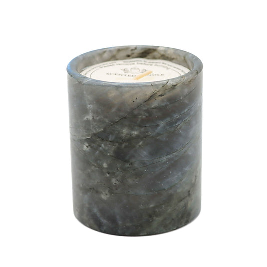 Labradorite Blue Jar Candle, Scented Candle, Decorative Soy Wax Candle