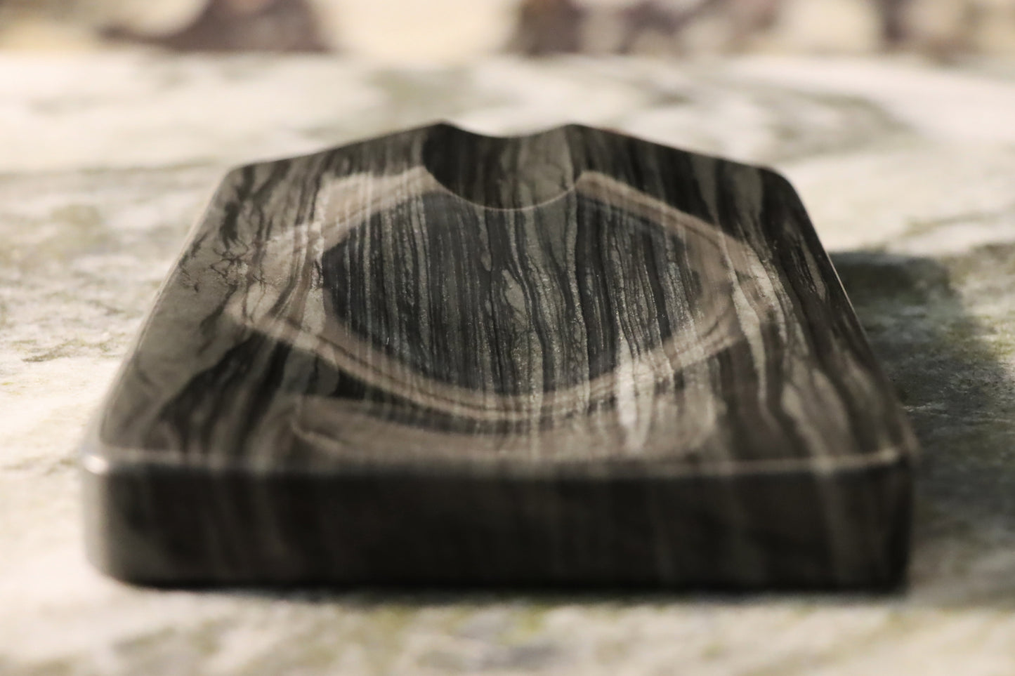 Sunset Boulevard Cigar Ashtray - Black Wood Vein Marble