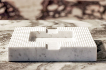 Marble Cigar Ashtray - Carrara