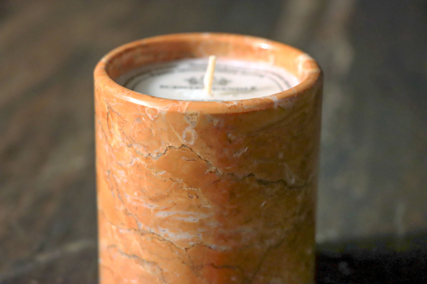 Tea Rose Marble Scented Candle