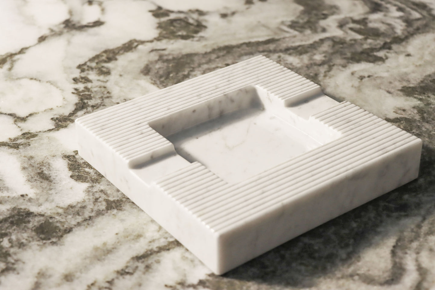 Marble Cigar Ashtray - Carrara