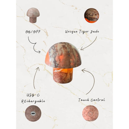 red dragon onyx mushroom night light leo zodiac functions