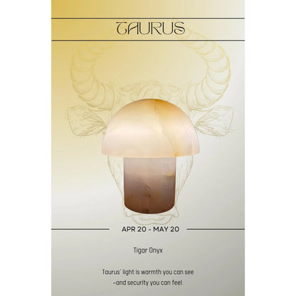 tiger jade mushroom night light taurus zodiac lamp_Taurus