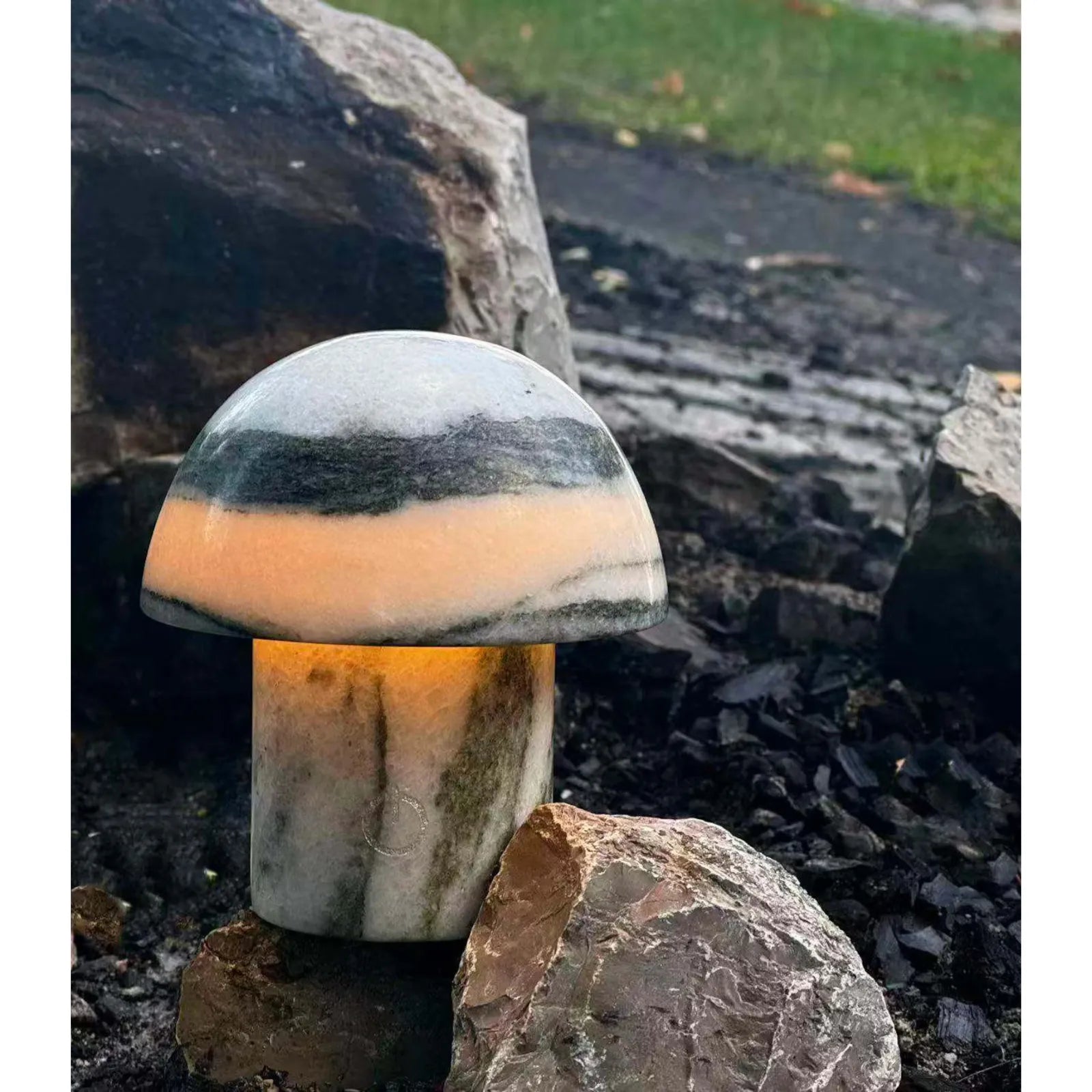 wonder white mushroom lamp bedside decor soft ambient light